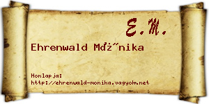 Ehrenwald Mónika névjegykártya